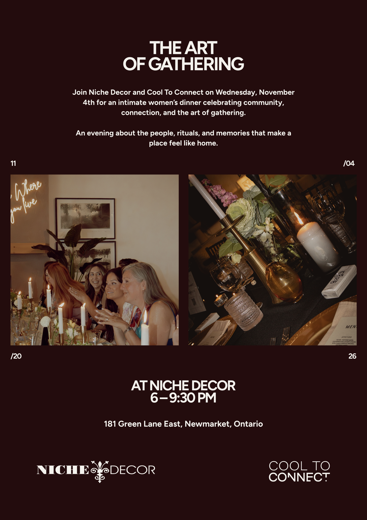 NICHE DECOR x COOL TO CONNECT: THE ART OF GATHERING