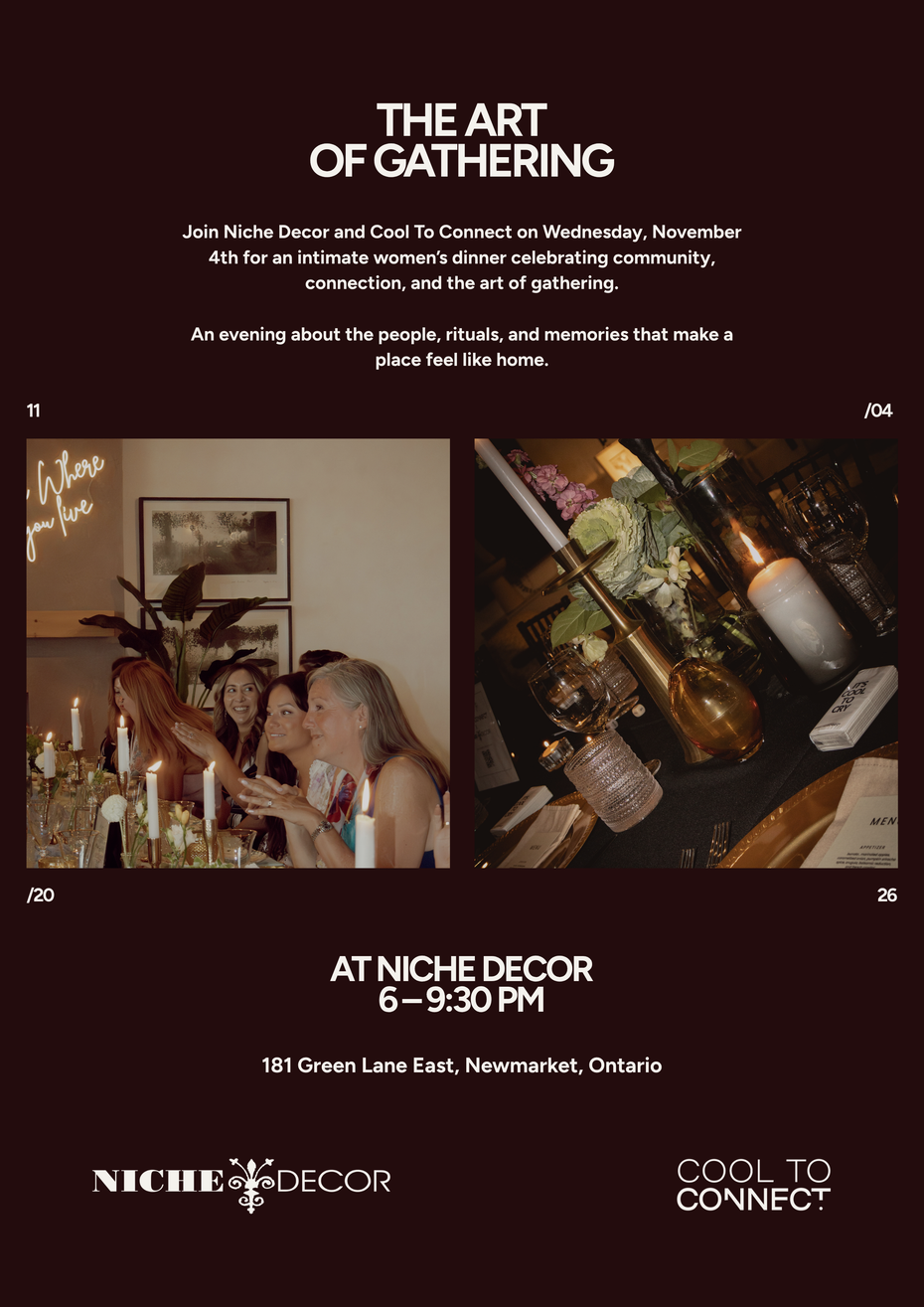 NICHE DECOR x COOL TO CONNECT: THE ART OF GATHERING